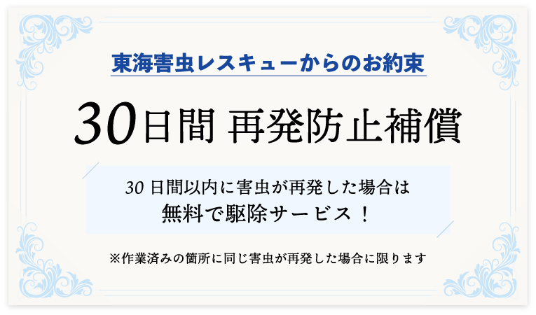 30日間 再発防止補償