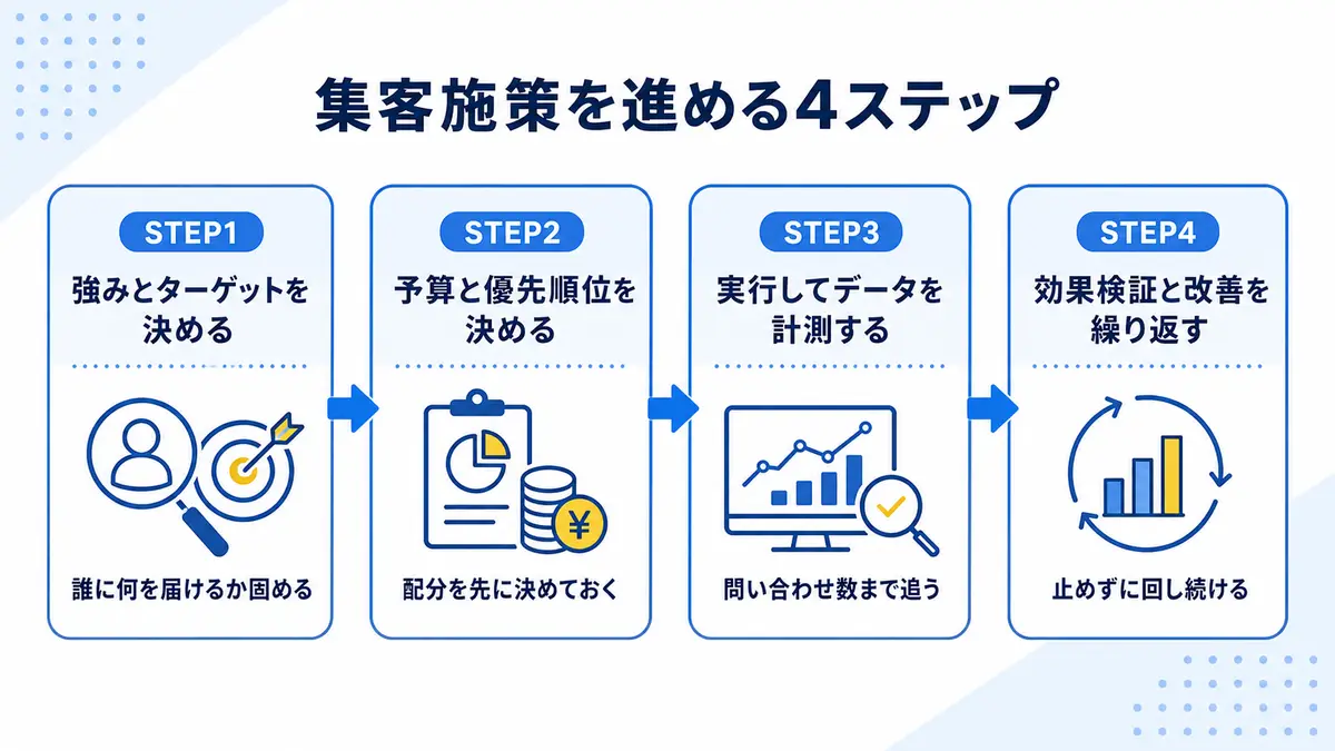 歯科医院が集客施策を進める4つのステップ