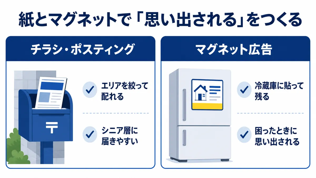 チラシとマグネット広告で地域に接点をつくる方法