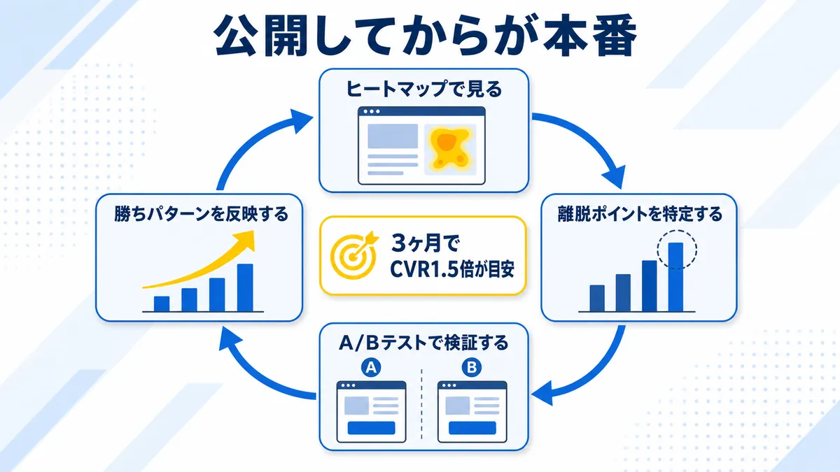 公開後のLPOで改善を回すサイクル