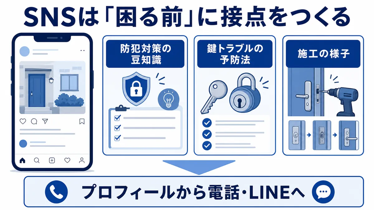 鍵屋のSNS運用で若年層に思い出してもらう発信内容