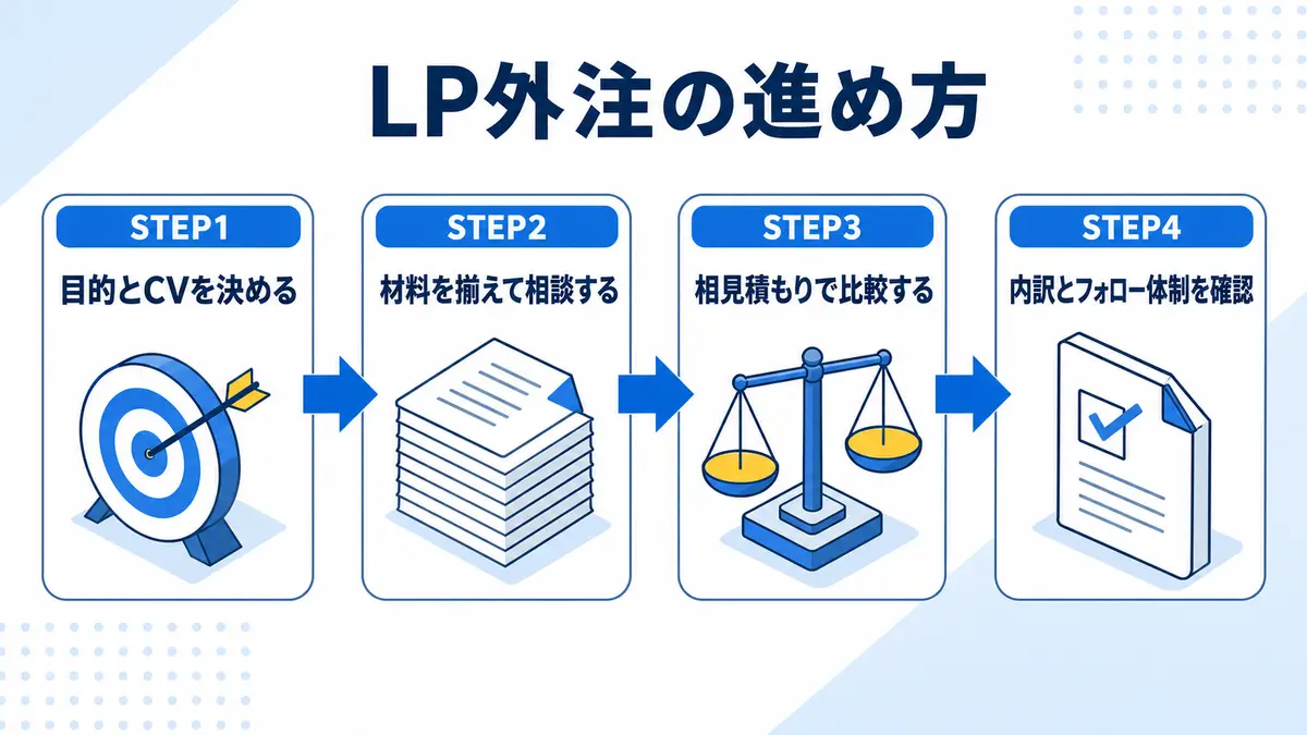 LP制作を外注するときの進め方4ステップ