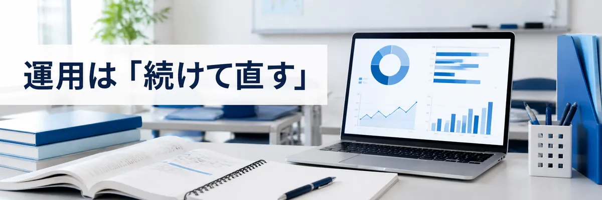 学習塾の広告運用を見直すイメージ